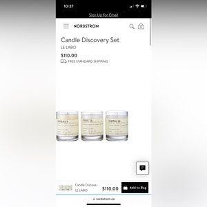 Le labo candle discovery set brand new in box